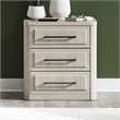 Pemberly Row Bedroom Nightstand with Charging Station in Natural White