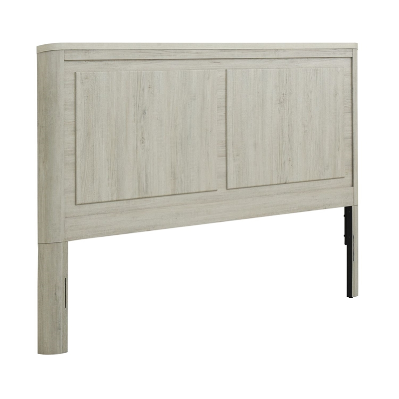 Pemberly Row Queen Panel Bed with Rounded Pilasters and Overlay Panels in White