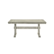 Pemberly Row Dining Trestle Table with 2 Removable Leaves in White