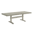 Pemberly Row Dining Trestle Table with 2 Removable Leaves in White