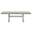 Pemberly Row Dining Trestle Table with 2 Removable Leaves in White