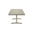 Pemberly Row Dining Trestle Table with 2 Removable Leaves in White