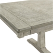 Pemberly Row Dining Trestle Table with 2 Removable Leaves in White