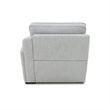 Pemberly Row Sofa Loveseat and Recliner Power Set in Smoke Gray Fabric