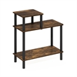 Pemberly Row 3-Tier Open Nightstand Toolless Side Table in Amber Pine