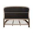Pemberly Row Queen Shelter Bed with Button Tufted Headboard in Brown