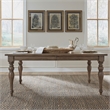 Pemberly Row 6 Piece Leg Table Dining Set with Bench in Brown