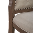 Pemberly Row 7 Piece Leg Table Dining Set with Tufted Chairs in Brown