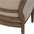 Pemberly Row 7 Piece Leg Table Dining Set with Tufted Chairs in Brown