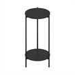 Pemberly Row 2-Tier Round Plant Stand Metal Flower Pot Stand in Americano