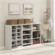Pemberly Row 4-Tier Stackable Shoe Rack with Adjustable Angled Shelves in White