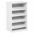 Pemberly Row 4-Tier Stackable Shoe Rack with Adjustable Angled Shelves in White