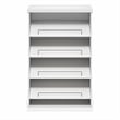 Pemberly Row 4-Tier Stackable Shoe Rack with Adjustable Angled Shelves in White