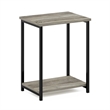 Pemberly Row 2-Tier Metal Frame Open Nightstand End Table in French Oak