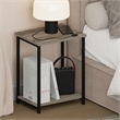 Pemberly Row 2-Tier Metal Frame Open Nightstand End Table in French Oak
