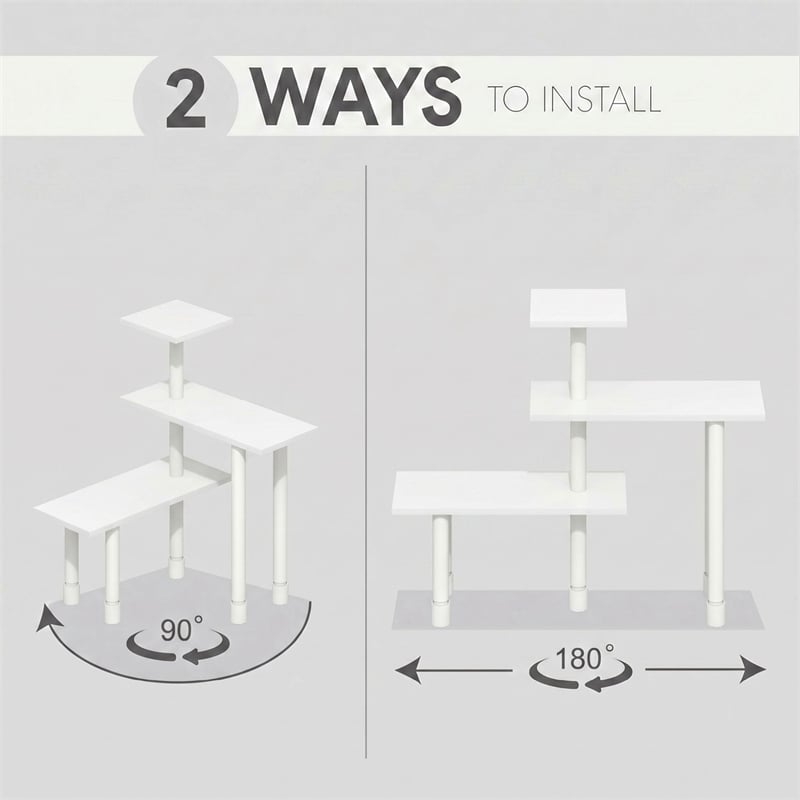 Pemberly Row 3-Tier Adjustable Desktop Organizer Toolless in White