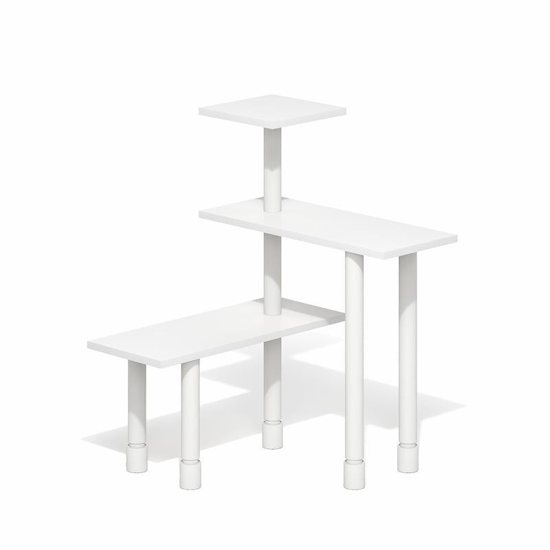 Pemberly Row 3-Tier Adjustable Desktop Organizer Toolless in White