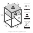 Pemberly Row 2-Tier Stackable Metal Frame Open Nightstand in Solid White