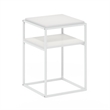 Pemberly Row 2-Tier Stackable Metal Frame Open Nightstand in Solid White
