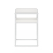 Pemberly Row 2-Tier Stackable Metal Frame Open Nightstand in Solid White