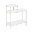 Pemberly Row 3-Tier Open Nightstand Toolless Side Table in White