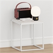 Pemberly Row 1-Tier Stackable Metal Frame Nightstand End Table in Solid White