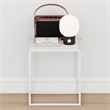 Pemberly Row 1-Tier Stackable Metal Frame Nightstand End Table in Solid White