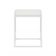 Pemberly Row 1-Tier Stackable Metal Frame Nightstand End Table in Solid White