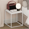 Pemberly Row 1-Tier Stackable Metal Frame Nightstand End Table in Solid White