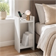 Pemberly Row 2-Tier Open Bedside Table 1.2-Inch Extra Thick Frame in White
