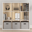 Pemberly Row LED Lights 9-Cube Reversible Extra Thick Frame Bookcase in White