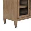 Pemberly Row 2 Door Accent Cabinet with Glass Doors and Archway in Brown