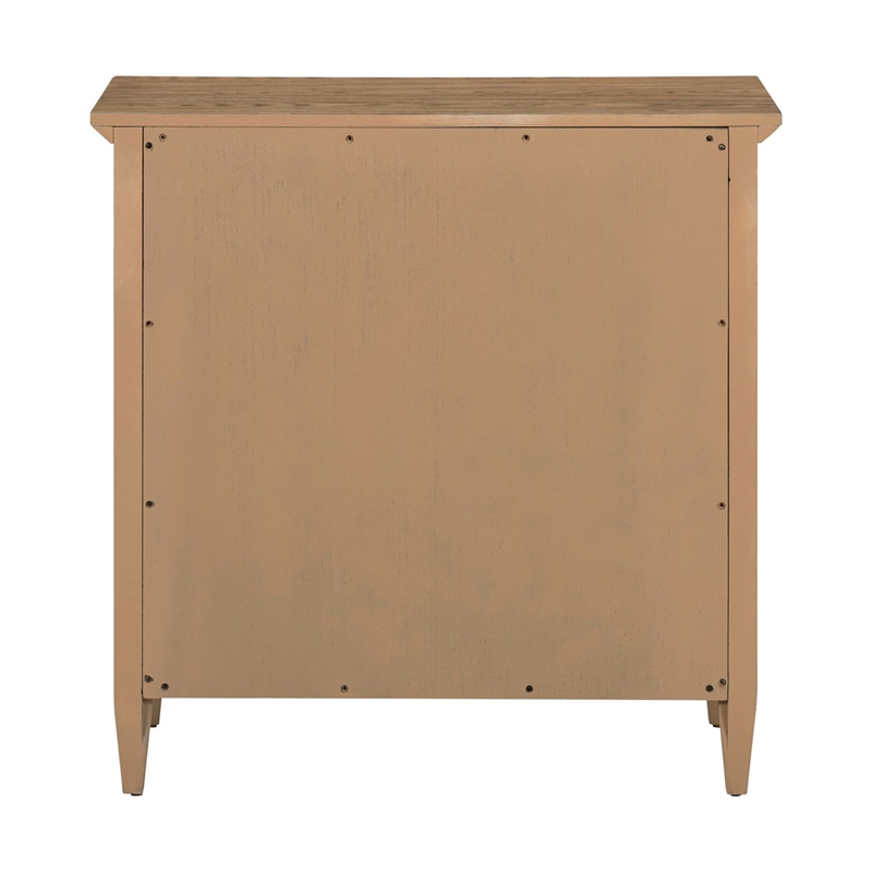 Pemberly Row 2 Door Accent Cabinet with Glass Doors and Archway in Brown