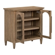 Pemberly Row 2 Door Accent Cabinet with Glass Doors and Archway in Brown