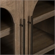Pemberly Row 2 Door Accent Cabinet with Glass Doors and Archway in Brown