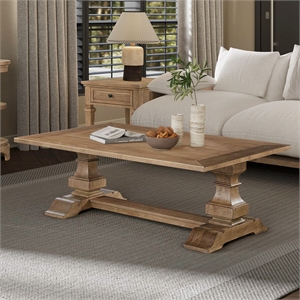 Pemberly Row 3 Piece Living Room Cocktail and End Table Set in Brown