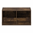 Pemberly Row 2-Cube Floating Shelves Standing Bookshelf in Amber Pine