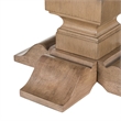 Pemberly Row Round End Table with Column Pedestal Base in Brown