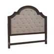 Pemberly Row King Upholstered Arched Panel Headboard in Brown