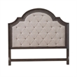 Pemberly Row King Upholstered Arched Panel Headboard in Brown