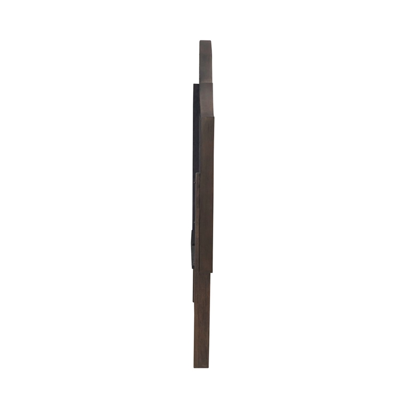 Pemberly Row King Upholstered Arched Panel Headboard in Brown