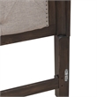 Pemberly Row King Upholstered Arched Panel Headboard in Brown