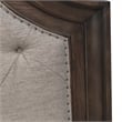 Pemberly Row King Upholstered Arched Panel Headboard in Brown