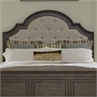 Pemberly Row King Upholstered Arched Panel Headboard in Brown