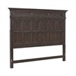 Pemberly Row California King Panel Bed with Crown Molding in Brown