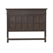Pemberly Row California King Panel Bed with Crown Molding in Brown