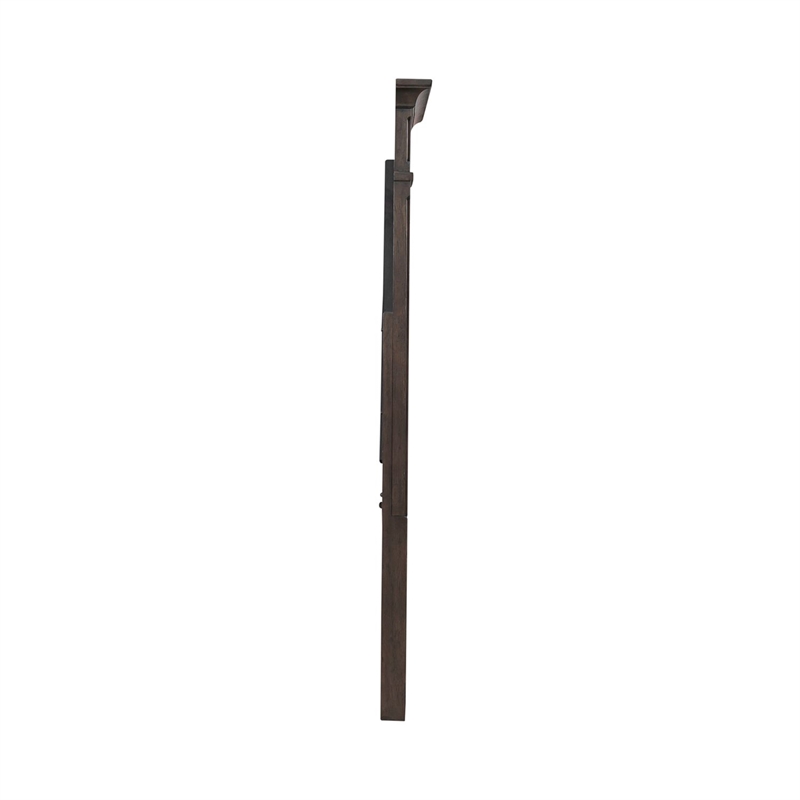 Pemberly Row California King Panel Bed with Crown Molding in Brown