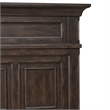 Pemberly Row California King Panel Bed with Crown Molding in Brown