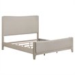 Pemberly Row California King Upholstered Bed Frame in Sanctuary White