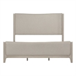 Pemberly Row California King Upholstered Bed Frame in Sanctuary White